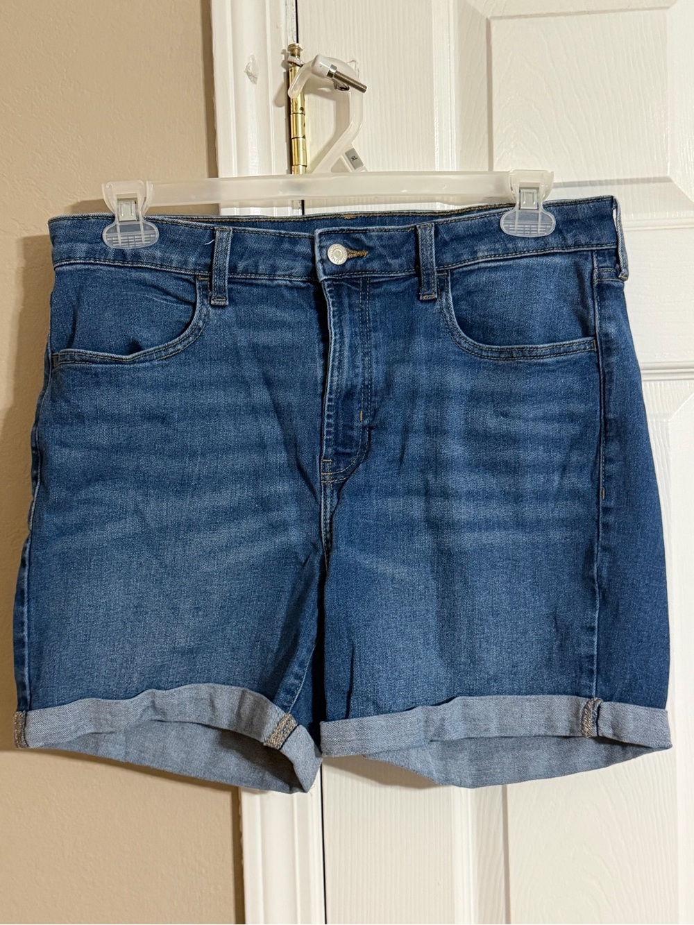 Old Navy Blue Denim Roll-Cuff Shorts